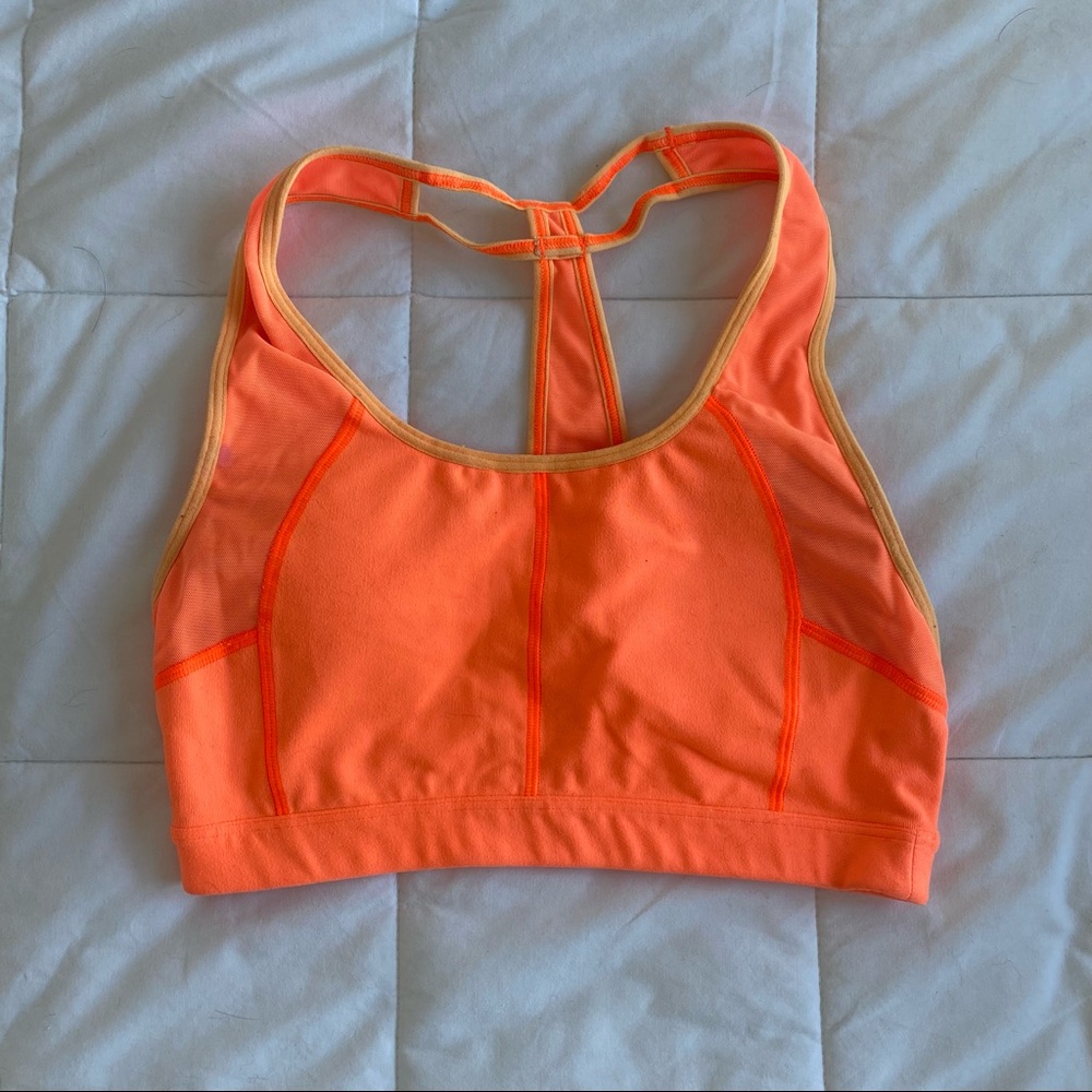 Athletic Orange Racerback Sports Bra